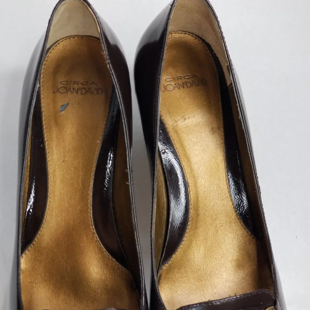 Circa Joan and David Brown Heels Pumps Academia Office Career Tassel Leather 8M